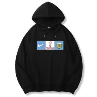 Men's Argentina World Cup Soccer Hoodie Black 1