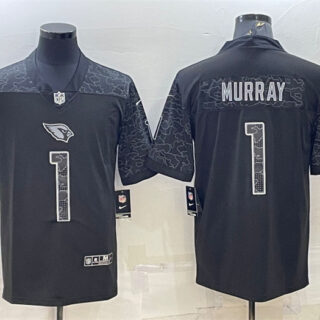 Men's Arizona Cardinals #1 Kyler Murray Black Reflective Limited Stitched Football Jersey