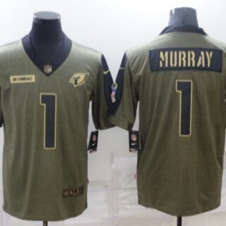 Men's Arizona Cardinals #1 Kyler Murray Nike Olive 2021 Salute To Service Limited Player Jersey