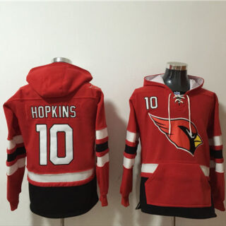 Men's Arizona Cardinals #10 DeAndre Hopkins Red Ageless Must-Have Lace-Up Pullover Hoodie