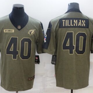 Men's Arizona Cardinals #40 Pat Tillman Nike Olive 2021 Salute To Service Retired Player Limited Jersey