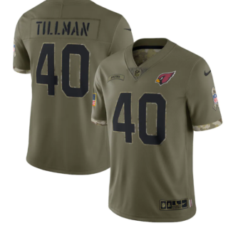 Men's Arizona Cardinals #40 Pat Tillman Olive 2022 Salute To Service Limited Stitched Jersey