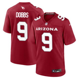 Men's Arizona Cardinals #9 Joshua Dobbs Red 2023 Stitched Game Football Jersey