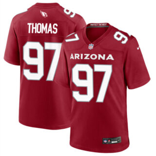 Men's Arizona Cardinals #97 Cameron Thomas Red 2023 Stitched Game Football Jersey