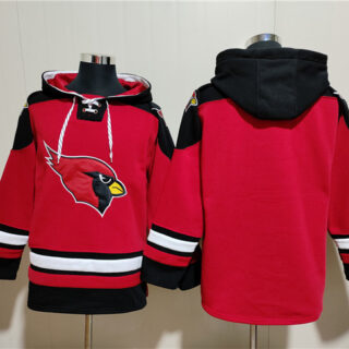 Men's Arizona Cardinals Blank Red Ageless Must-Have Lace-Up Pullover Hoodie