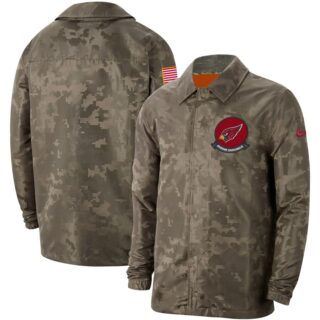 Men's Arizona Cardinals Nike Camo 2019 Salute To Service Sideline Full Zip Lightweight Jacket