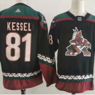 Men's Arizona Coyotes #81 Phil Kessel Throwback Kachina Black Jersey