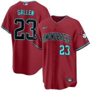 Men's Arizona Diamondbacks #23 Zac Gallen 2023 24 Red Cool Base Stitched Baseball Jersey