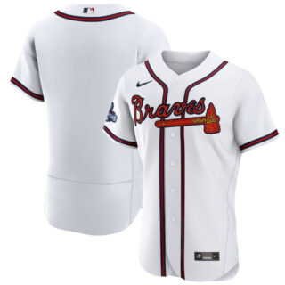 Men's Atlanta Braves Blank 2021 White World Series Champions Stitched Baseball Jersey