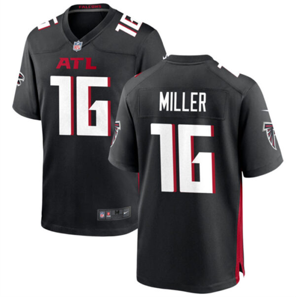 Men's Atlanta Falcons #16 Scott Miller New Black Stitched Game Jersey