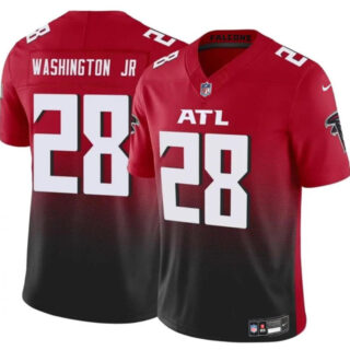 Men's Atlanta Falcons #28 Carlos Washington Jr Red Black 2024 F.U.S.E Vapor Untouchable Limited Stitched Football Jersey