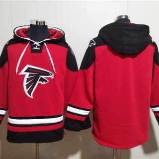 Men's Atlanta Falcons Blank Red Ageless Must-Have Lace-Up Pullover Hoodie