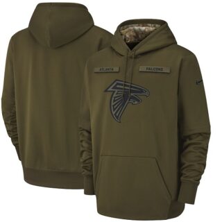 Men's Atlanta Falcons Nike Olive Salute to Service Sideline Therma Performance Pullover Hoodie$109.99$43.50