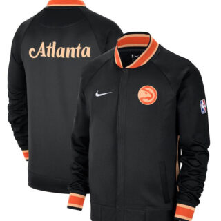 Men's Atlanta Hawks Black 2022 23 City Edition Full-Zip Jacket