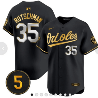 Men's Baltimore Orioles #35 Adley Rutschman Black 2024 Home Limited Cool Base Stitched Baseball Jersey