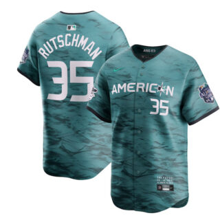 Men's Baltimore Orioles #35 Adley Rutschman Teal 2023 All-Star Cool Base Stitched Baseball Jersey