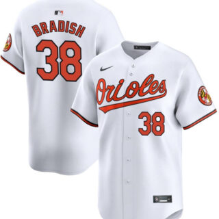 Men's Baltimore Orioles #38 Kyle Bradish White 2024 Home Limited Cool BaseStitched Baseball Jersey