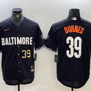 Men's Baltimore Orioles #39 Corbin Burnes Black 2023 City Connect Cool Base Stitched Baseball Jerseys