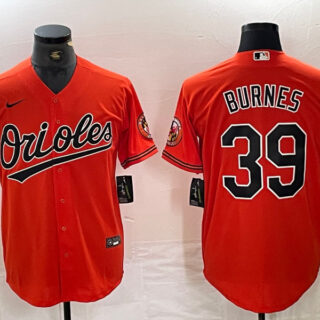 Men's Baltimore Orioles #39 Corbin Burnes Orange Cool Base Stitched Jersey