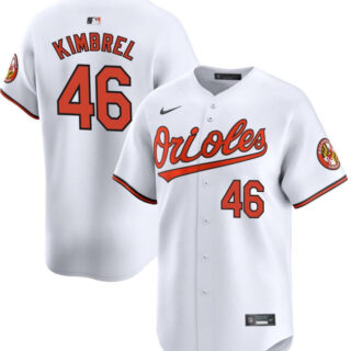 Men's Baltimore Orioles #46 Craig Kimbrel White 2024 Home Limited Cool Base Stitched Baseball Jersey