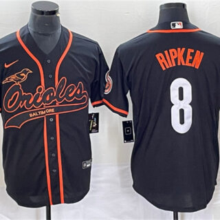Men's Baltimore Orioles #8 Cal Ripken Jr. Black City Connect Cool Base Stitched Baseball Jersey