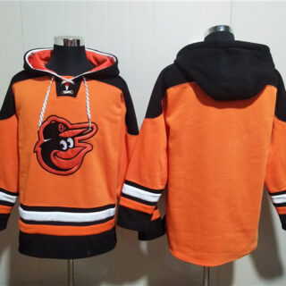 Men's Baltimore Orioles Blank Orange Ageless Must-Have Lace-Up Pullover Hoodie