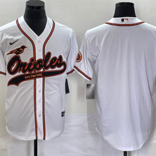 Men's Baltimore Orioles Blank White Cool Base Stitched Jersey 1