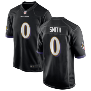 Men's Baltimore Ravens #0 Roquan Smith Black Black Untouchable Limited Stitched Jersey