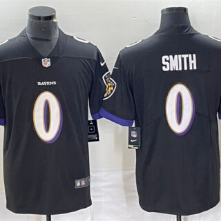 Men's Baltimore Ravens #0 Roquan Smith Black Vapor Untouchable Limited Football Jersey