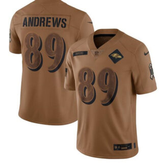 Men's Baltimore Ravens #89 Mark Andrews 2023 Brown Salute To Service Limited Stitched Football Jersey