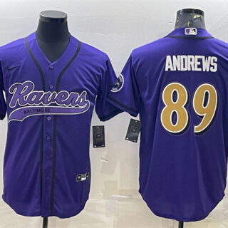 Men's Baltimore Ravens #89 Mark Andrews Purple Color Rush Limited Jersey