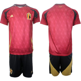 Men's Belgium National Team Blank Red 2024-25 Home Soccer Jerseys