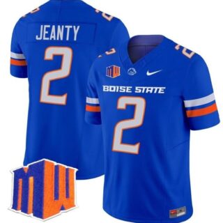 Men's Boise State Broncos #2 Ashton Jeanty Royal 2024 F.U.S.E. Vapor Limited Stitched Football Jersey