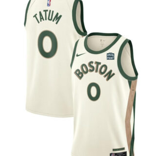 Men's Boston Celtics #0 Jayson Tatum White 2023-24 City Edition Stitched Basketball Jersey