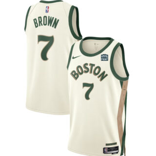 Men's Boston Celtics #7 Jaylen Brown White 2023-24 City Edition Stitched Basketball Jersey