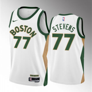 Men's Boston Celtics #77 Lamar Stevens White 2023 24 City Edition Stitched Basketball Jersey