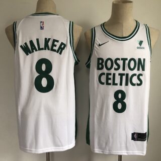 Men's Boston Celtics #8 Kemba Walker White 2021 Nike City Edition Swingman Stitched NBA Jersey