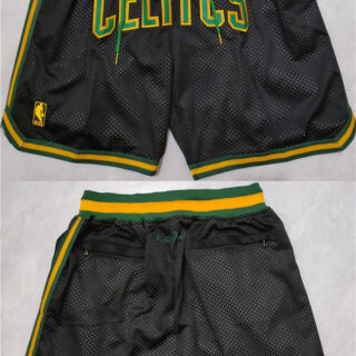 Men's Boston Celtics Black Shorts (Run Small)
