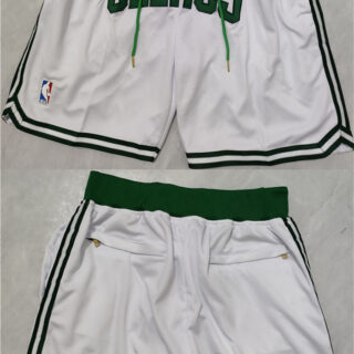 Men's Boston Celtics White Shorts (Run Small)