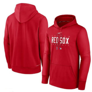 Men's Boston Red Sox Red Collection Pregame Performance Pullover Hoodie