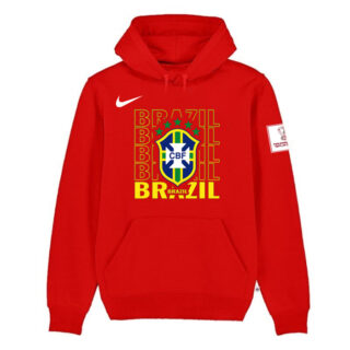 Men's Brazil FIFA World Cup Soccer Hoodie Red 1
