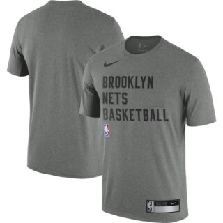 Men's Brooklyn Nets Heather Gray 2023 24 Sideline Legend Performance Practice T-Shirt