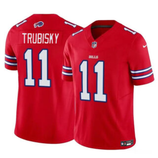 Men's Buffalo Bills #11 Mitch Trubisky Red 2023 F.U.S.E. Vapor Untouchable Limited Stitched Football Jersey