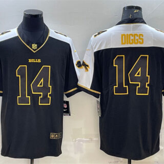 Men's Buffalo Bills #14 Stefon Diggs Black Gold Thanksgiving Vapor Untouchable Limited Stitched Jersey