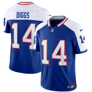 Men's Buffalo Bills #14 Stefon Diggs Blue White 2023 F.U.S.E. Throwback Vapor Untouchable Limited Stitched Jersey