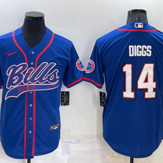 Men's Buffalo Bills #14 Stefon Diggs Royal Cool Base Stitched Baseball Jersey