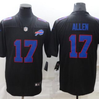 Men's Buffalo Bills #17 Josh Allen Black Vapor Untouchable Limited Stitched Jersey