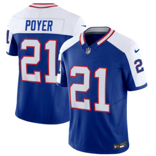 Men's Buffalo Bills #21 Jordan Poyer Blue White 2023 F.U.S.E. Throwback Vapor Untouchable Limited Stitched Jersey