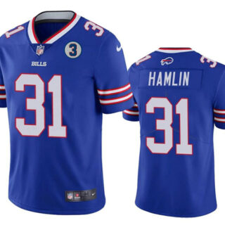 Men's Buffalo Bills #31 Damar Hamlin Blue With NO.3 Patch Vapor Untouchable Limited Stitched Jersey