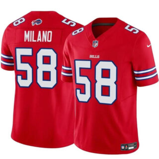 Men's Buffalo Bills #58 Matt Milano Red 2024 F.U.S.E. Vapor Untouchable Limited Stitched Football Jersey